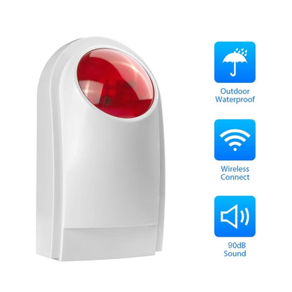 Outdoor Siren with Red Flashlight (PA-100), Can be used 1.2A 12V as a Backup Battery (not include) - Security by buy2fix | Online Shopping UK | buy2fix