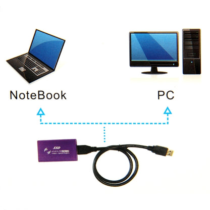 6gb/s mSATA Solid State Disk SSD to USB 3.0 Hard Disk Case(Purple) - HDD Enclosure by buy2fix | Online Shopping UK | buy2fix