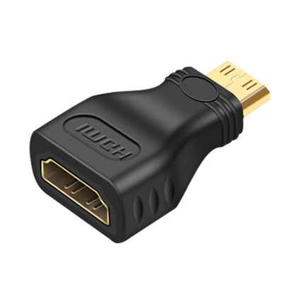 Gold Plated Mini HDMI Male to HDMI 19 Pin Female Adapter(Black) - Computer & Networking by buy2fix | Online Shopping UK | buy2fix