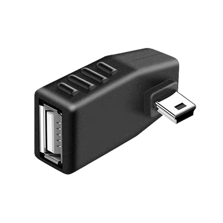 Mini USB Male to USB 2.0 AF Adapter with 90 Degree Right Angled, Support OTG Function(Black) -  by buy2fix | Online Shopping UK | buy2fix