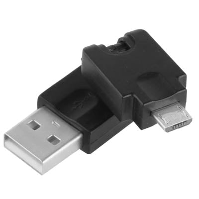 USB 2.0 AM to Micro USB 360 Degree Swivel Adapter for Galaxy S IV / i9500 / S III / i9300 /Note II / N7100 / i9220 / i9100 / i9082 / Nokia / LG / BlackBerry / HTC One X /Amazon Kindle / Sony Xperia etc(Black) - USB Adapter by buy2fix | Online Shopping UK | buy2fix