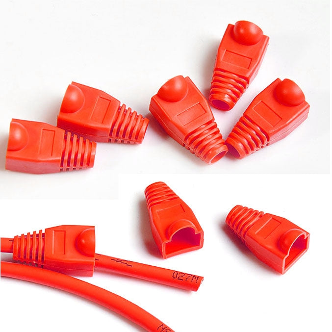 Network Cable Boots Cap Cover for RJ45, Red (100 pcs in one packaging , the price is for 100 pcs)(Red) - Computer & Networking by buy2fix | Online Shopping UK | buy2fix