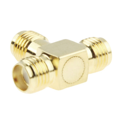 Gold Plated SMA Female to 2 SMA Female Adapter(Gold) - Connectors by buy2fix | Online Shopping UK | buy2fix