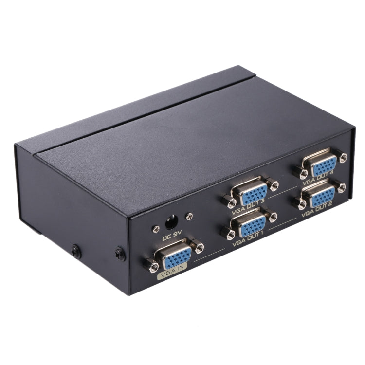 FJ-2504A 4 Port VGA Video Splitter High Resolution 1920 x 1440 Support 250MHz Video Bandwidth - VGA Splitters by buy2fix | Online Shopping UK | buy2fix