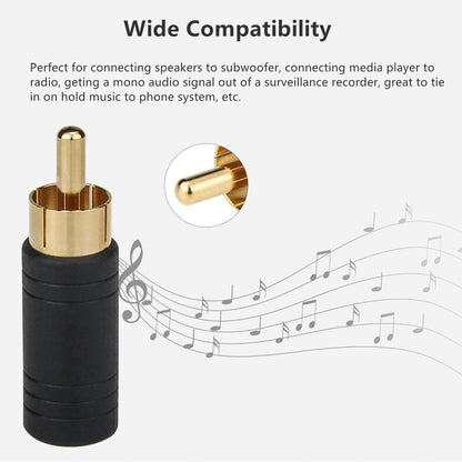 RCA Plug to 6.35mm Stereo jack - RCA Adapter by buy2fix | Online Shopping UK | buy2fix