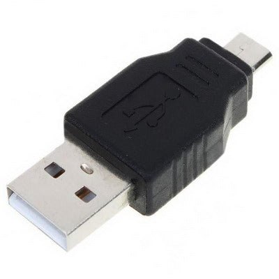 USB A Male to Micro USB 5 Pin Male Adapter(Black) - USB Adapter by buy2fix | Online Shopping UK | buy2fix