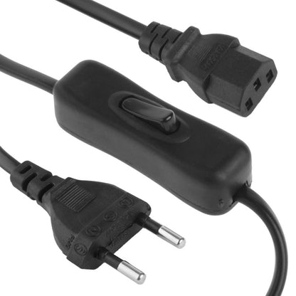 3 Prong Style AC Power Cord with 304 Switch, Length: 1.2m(Black) - Computer & Networking by buy2fix | Online Shopping UK | buy2fix