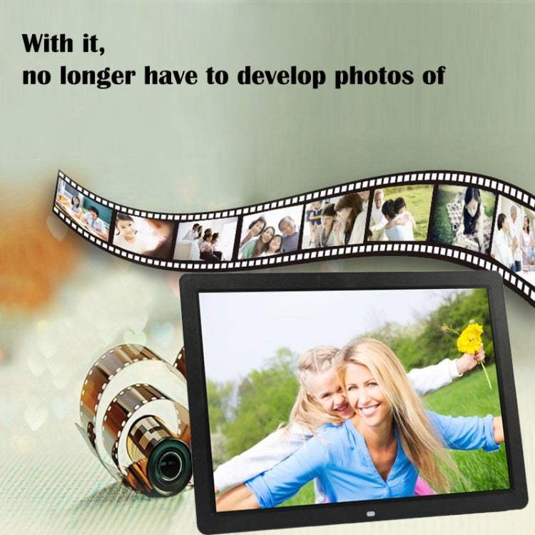 17 inch HD 1080P LED Display Multi-media Digital Photo Frame with Holder & Music & Movie Player, Support USB / SD / MS / MMC Card Input(Black) - Consumer Electronics by buy2fix | Online Shopping UK | buy2fix