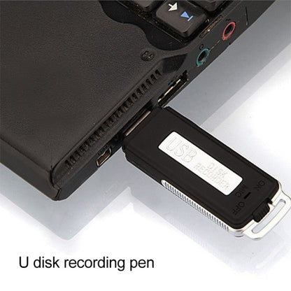 USB Voice Recorder + 8GB USB Flash Disk(Black) - Security by buy2fix | Online Shopping UK | buy2fix
