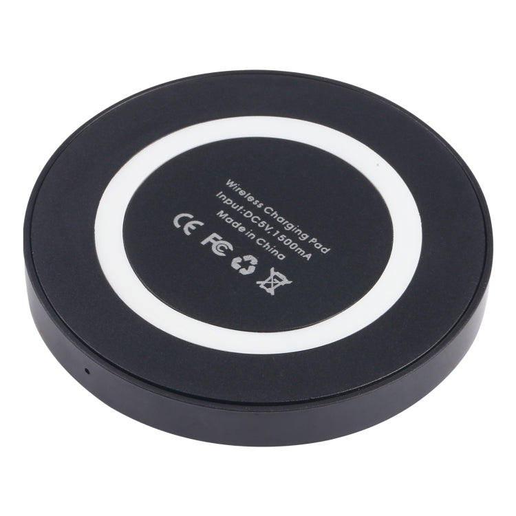 5W Universal QI Standard Round Wireless Charging Pad (Black + White) - Wireless Charger by buy2fix | Online Shopping UK | buy2fix