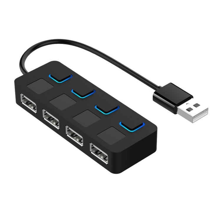 4 Ports USB 2.0 HUB with 4 Switch(Black) - Computer & Networking by buy2fix | Online Shopping UK | buy2fix