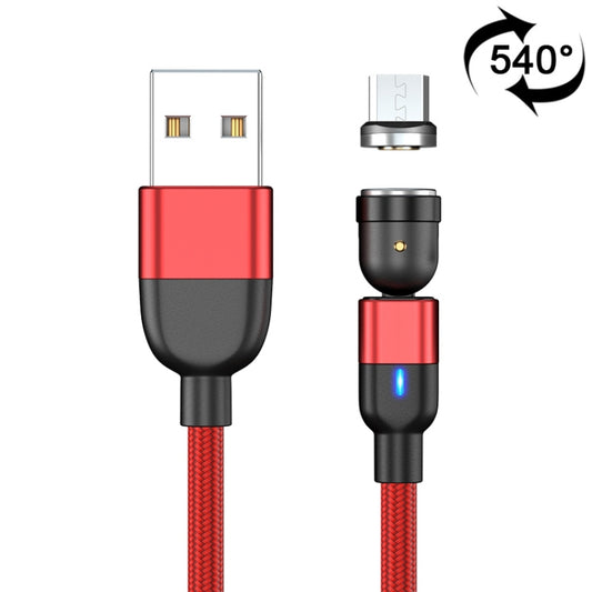 1m 3A Output USB to Micro USB 540 Degree Rotating Magnetic Data Sync Charging Cable (Red) - Mobile Accessories by buy2fix | Online Shopping UK | buy2fix