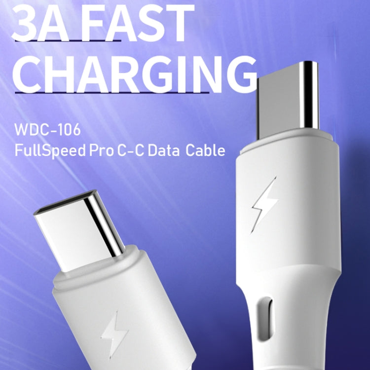 WK WDC-106 3A Type-C / USB-C to Type-C / USB-C Full Speed Charging Data Cable, Length: 1m (Black) - USB-C & Type-C Cable by WK | Online Shopping UK | buy2fix