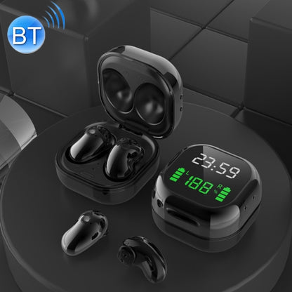 S6 Plus Bluetooth 5.0 TWS Touch Digital Display Mini Clock True Wireless Bluetooth Earphone with Charging Box(Black) - TWS Earphone by buy2fix | Online Shopping UK | buy2fix