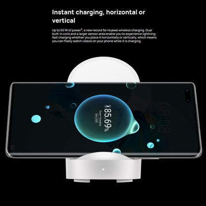 Original Huawei CP62R 50W Max Qi Standard Super Fast Charging Vertical Wireless Charger Stand (White) - Apple Accessories by Huawei | Online Shopping UK | buy2fix