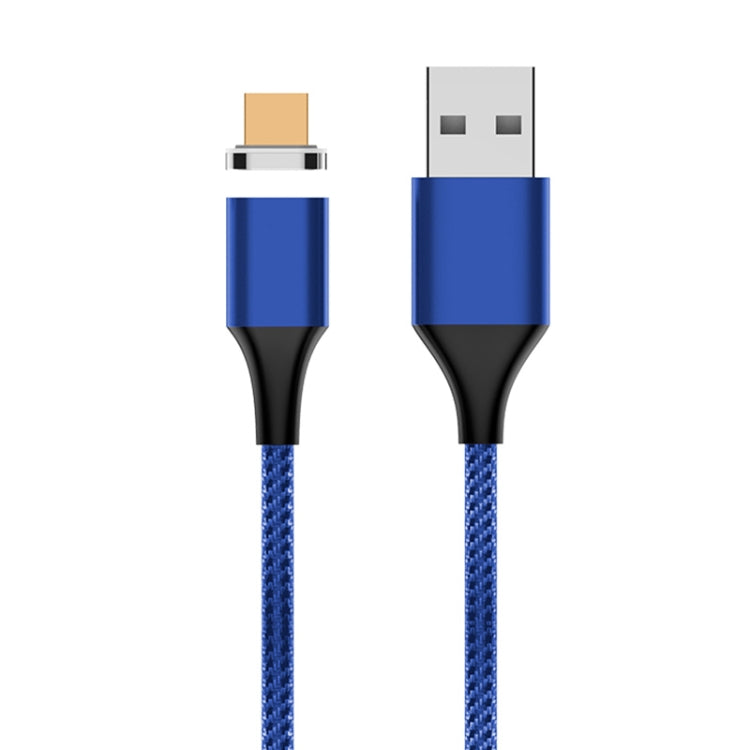 M11 3A USB to Micro USB Nylon Braided Magnetic Data Cable, Cable Length: 2m (Blue) - Mobile Accessories by buy2fix | Online Shopping UK | buy2fix