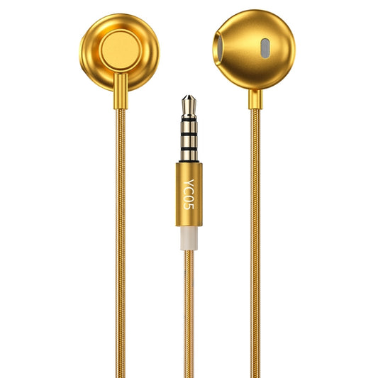 WK YC05 3.5mm Music In Ear Wired Earphone (Gold) - In Ear Wired Earphone by WK | Online Shopping UK | buy2fix