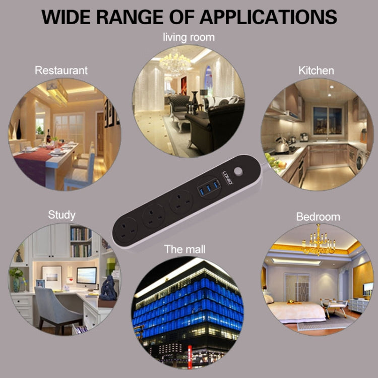 LDNIO SC3301 3 x USB Ports Travel Home Office Socket, Cable Length: 1.6m, EU Plug - Extension Socket by LDNIO | Online Shopping UK | buy2fix