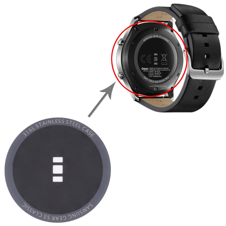 Back Glass Lens For Samsung Gear S3 Classic SM-R770 - Spare Parts by buy2fix | Online Shopping UK | buy2fix