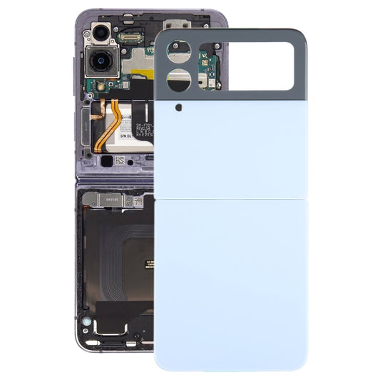 For Samsung Galaxy Z Flip4 SM-F721B Battery Back Cover with Camera Lens Cover(Blue) - Back Cover by buy2fix | Online Shopping UK | buy2fix