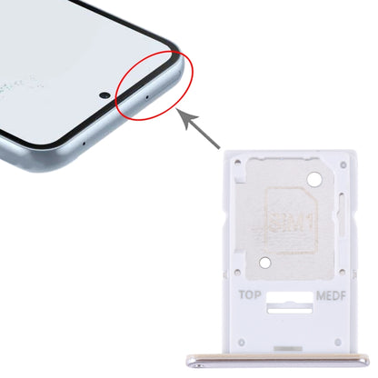 For Samsung Galaxy A54 SM-A546 Original SIM Card Tray + Micro SD Card Tray (Gold) - Repair & Spare Parts by buy2fix | Online Shopping UK | buy2fix