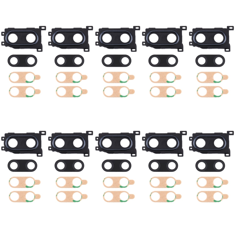 For Huawei Enjoy 9 Plus  10pcs Camera Lens Cover (Black) - Camera by buy2fix | Online Shopping UK | buy2fix