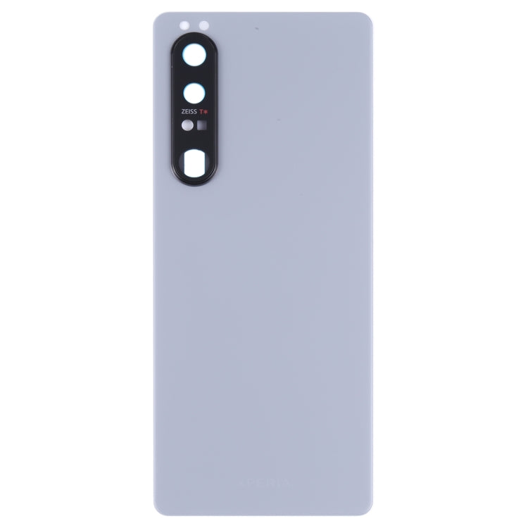 Original Battery Back Cover with Camera Lens for Sony Xperia 1 III(Silver) - Repair & Spare Parts by buy2fix | Online Shopping UK | buy2fix