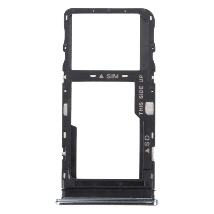 Original SIM Card Tray + Micro SD Card Tray for TCL 10L/10 Lite T770H T770B(Silver) - Repair & Spare Parts by buy2fix | Online Shopping UK | buy2fix