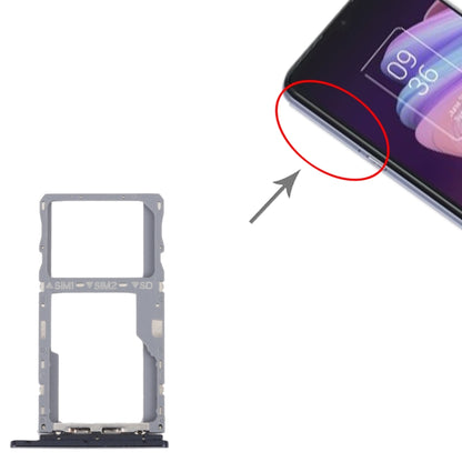 For TCL 10 SE T766H Original SIM Card Tray + SIM / Micro SD Card Tray (Black) - Repair & Spare Parts by buy2fix | Online Shopping UK | buy2fix