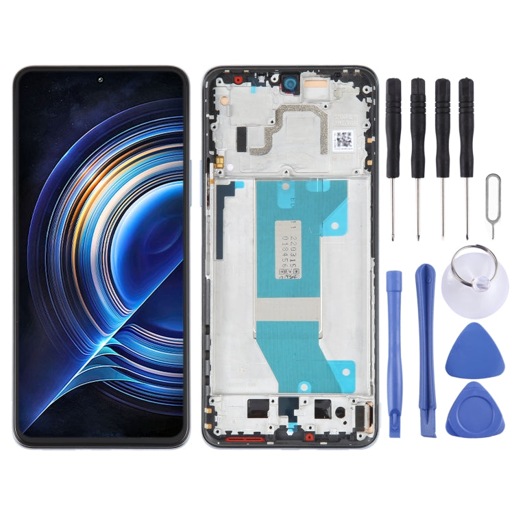 AMOLED Original LCD Screen For Xiaomi Redmi K50 / K50 Pro Digitizer Full Assembly with Frame (Blue) - Repair & Spare Parts by buy2fix | Online Shopping UK | buy2fix