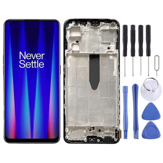 LCD Screen for OnePlus Nord CE 2 5G IV2201 Digitizer Full Assembly with Frame (Black) - Repair & Spare Parts by buy2fix | Online Shopping UK | buy2fix