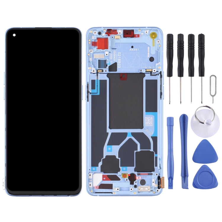 Original LCD Screen For OPPO Reno7 Pro 5G Digitizer Full Assembly with Frame (Blue) - LCD Screen by buy2fix | Online Shopping UK | buy2fix