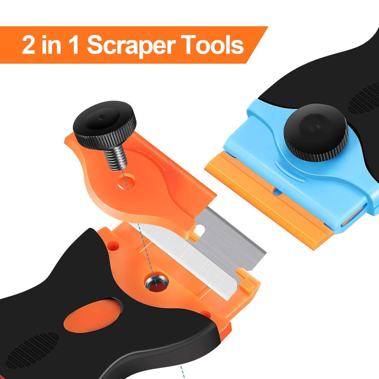 Double Headed Scraper Blade Glue Squeegee Remover Cleaner Tool (Orange) - Crowbar by buy2fix | Online Shopping UK | buy2fix