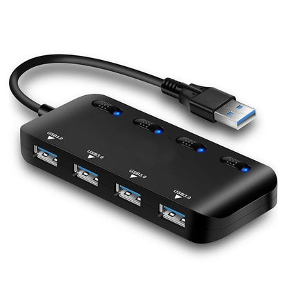 Ultra Speed USB3.0 4 Ports Hub with Switch -  by buy2fix | Online Shopping UK | buy2fix