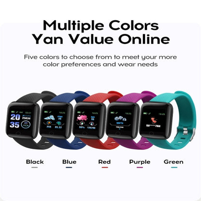 116plus 1.3 inch Color Screen Smart Bracelet IP67 Waterproof, Support Call Reminder/ Heart Rate Monitoring /Blood Pressure Monitoring/ Sleep Monitoring/Excessive Sitting Reminder/Blood Oxygen Monitoring(Blue) - Smart Wear by buy2fix | Online Shopping UK | buy2fix