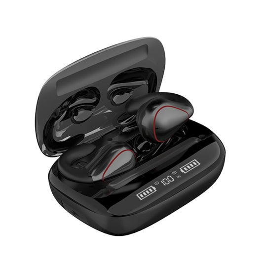 T20 TWS Bluetooth 5.0 Touch Wireless Bluetooth Earphone with Three LED Battery Display & Charging Box, Support Call & Voice Assistant(Black) - TWS Earphone by buy2fix | Online Shopping UK | buy2fix