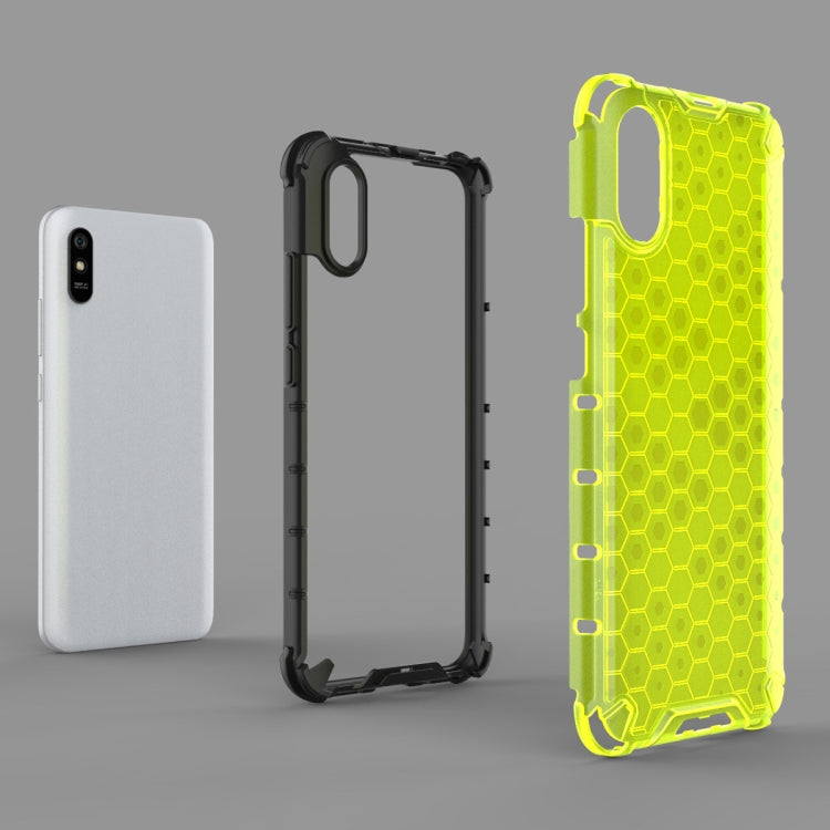 For Xiaomi Redmi 9A Shockproof Honeycomb PC + TPU Case(Green) - Xiaomi Accessories by buy2fix | Online Shopping UK | buy2fix