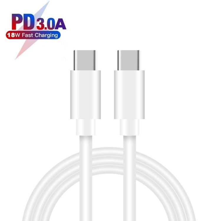 SDC-18W 18W PD 3.0 Type-C / USB-C + QC 3.0 USB Dual Fast Charging Universal Travel Charger with Type-C / USB-C to Type-C / USB-C Fast Charging Data Cable, EU Plug - Mobile Accessories by buy2fix | Online Shopping UK | buy2fix