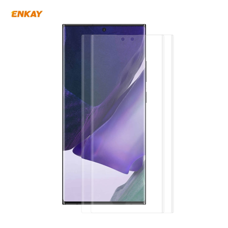 For Samsung Galaxy Note 20 Ultra 2 PCS ENKAY Hat-Prince 3D Full Screen PET Curved Hot Bending HD Screen Protector Soft Film(Transparent) - For Samsung by ENKAY | Online Shopping UK | buy2fix