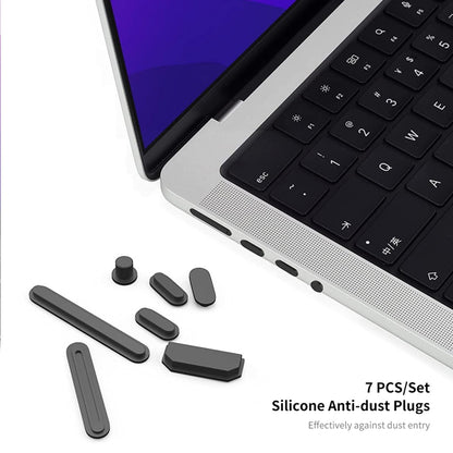 For MacBook Air 13.6 2022 A2681 EU Version ENKAY 3 in 1 Crystal Laptop Case with TPU Keyboard Film / Anti-dust Plugs (Grey) - MacBook Air Cases by ENKAY | Online Shopping UK | buy2fix