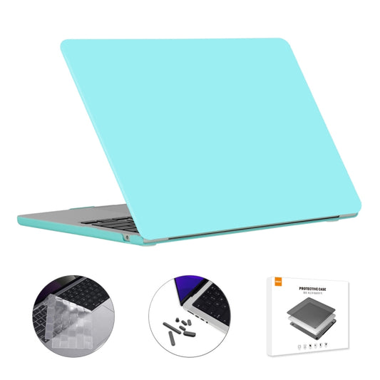 For MacBook Air 13.6 2022 A2681 US Version ENKAY 3 in 1 Matte Laptop Case with TPU Keyboard Film / Anti-dust Plugs (Light Cyan) - MacBook Air Cases by ENKAY | Online Shopping UK | buy2fix