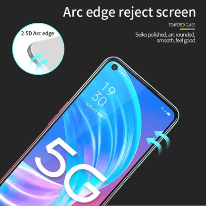 For OPPO A73 5G PINWUYO 9H 2.5D Full Screen Tempered Glass Film(Black) - OPPO Tempered Glass by PINWUYO | Online Shopping UK | buy2fix