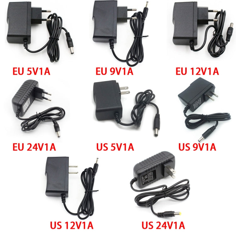 100-240V AC to DC Power Charger Adapter 5V 9V 12V 24V 1A 5.5mmx2.1mm (5V 1A EU Plug) - Power Supplies by buy2fix | Online Shopping UK | buy2fix