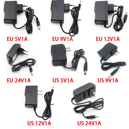 100-240V AC to DC Power Charger Adapter 5V 9V 12V 24V 1A 5.5mmx2.1mm (12V 1A US Plug) - Power Supplies by buy2fix | Online Shopping UK | buy2fix