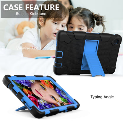 For Samsung Galaxy Tab A7 Lite T220 / T225 Two-Color Robot Shockproof Silicone + PC Protective Case with Holder(Black+Blue) - Samsung Accessories by buy2fix | Online Shopping UK | buy2fix