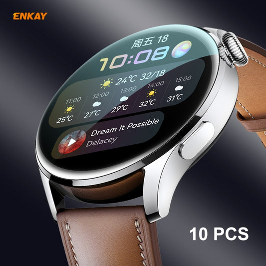 10 PCS For Huawei WATCH 3 46mm ENKAY Hat-Prince 3D Full Coverage Soft PC Edge + PMMA HD Screen Protector Film - Screen Protector by ENKAY | Online Shopping UK | buy2fix