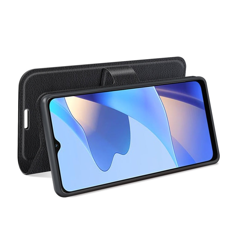 For OPPO A16 Litchi Texture Horizontal Flip Protective Case with Holder & Card Slots & Wallet(Black) - OPPO & vivo Accessories by buy2fix | Online Shopping UK | buy2fix