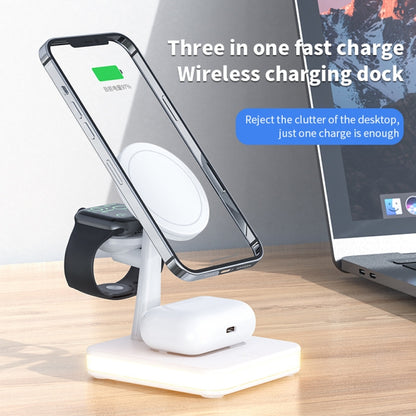 WX-991 Magnetic 4 in 1 Wireless Charger for iPhone / iWatch / AirPods or other Smart Phones(Black) - Apple Accessories by buy2fix | Online Shopping UK | buy2fix