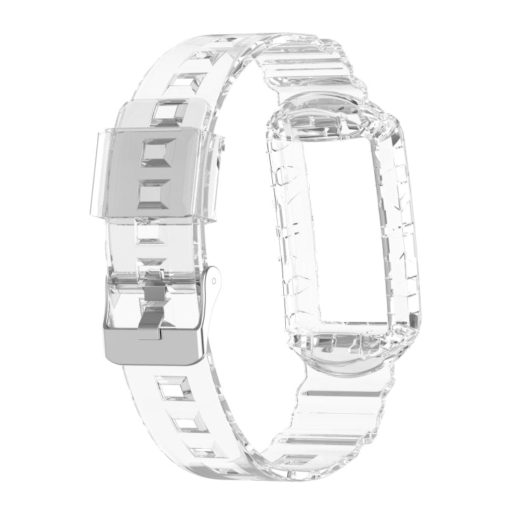 For Fitbit Charge 4 Silicone One Body Armor Watch Band(Transparent) - Smart Wear by buy2fix | Online Shopping UK | buy2fix