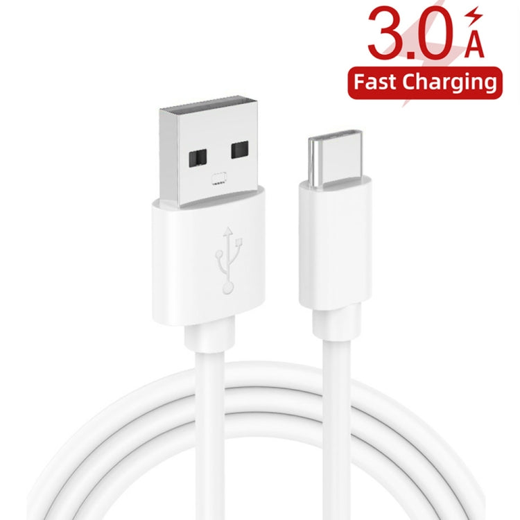 CA-25 QC3.0 USB 3A Fast Charger with 1m USB to Type-C Data Cable, AU Plug(White) - Mobile Accessories by buy2fix | Online Shopping UK | buy2fix